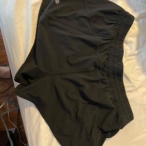 18 black lululemon tracker shorts